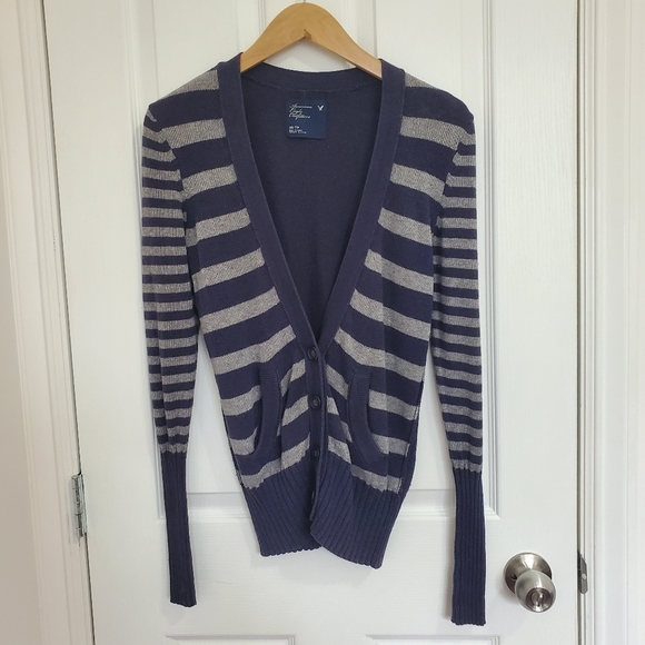 American Eagle Striped Cardigan